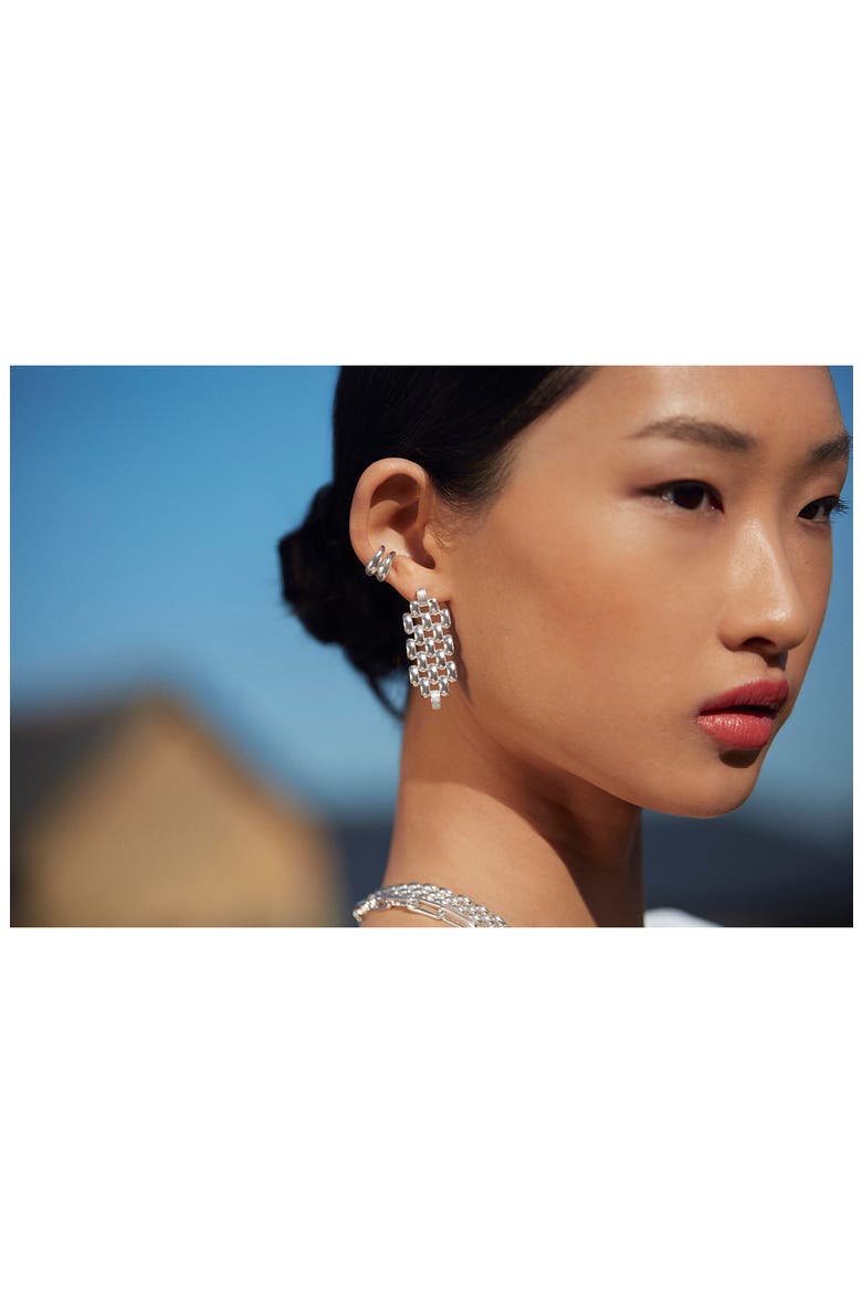 Heirloom Chain Cocktail Drop Earrings, Alternate, color, SILVER