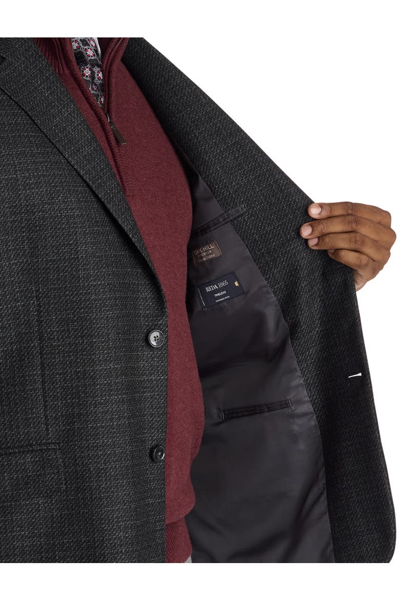 Big & Tall Textured Sport Coat, Alternate, color, BLACK