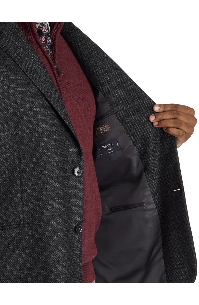 Oak Hill Premium by DXL Big & Tall Textured Sport Coat, Alternate, color, Black