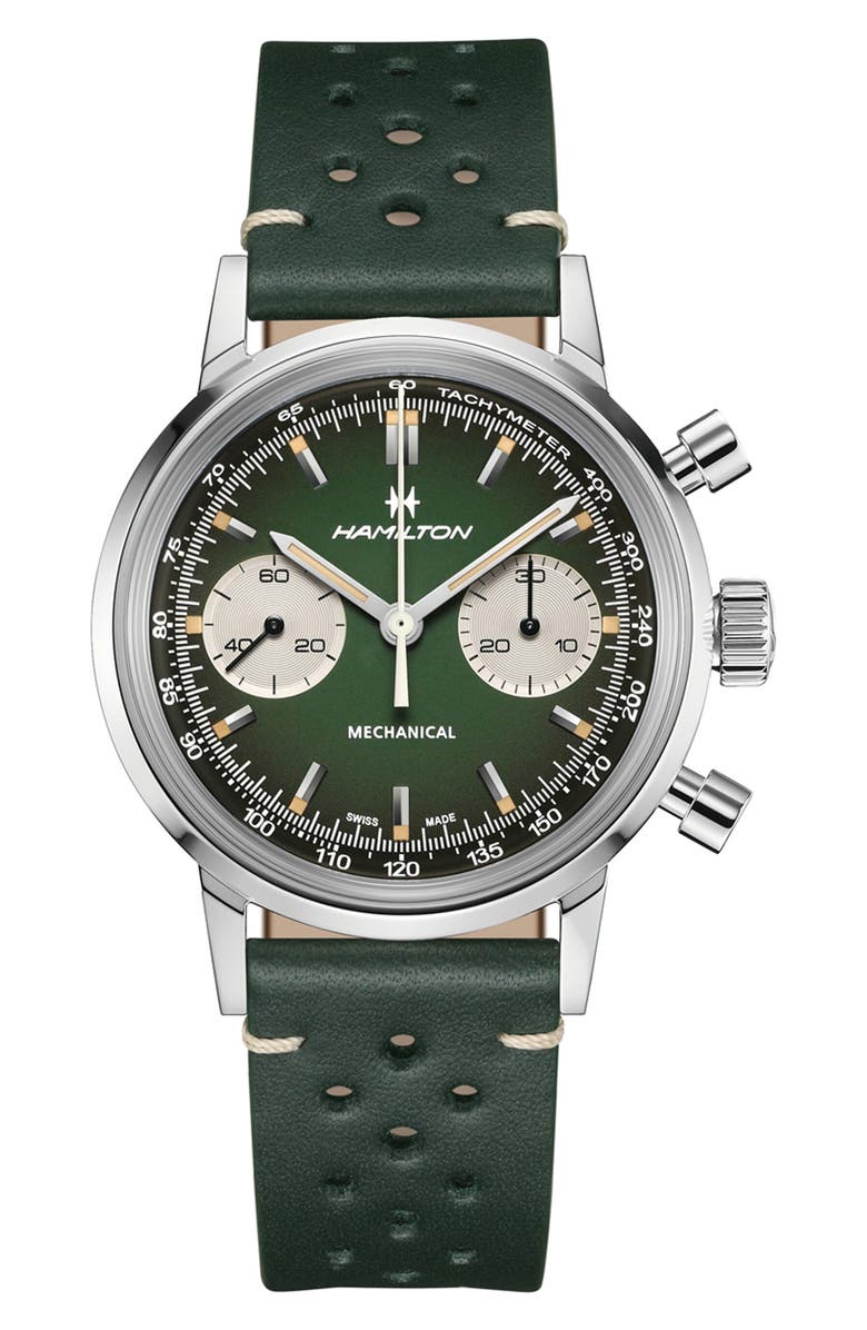 Hamilton American Classic Bracelet Watch, Alternate, color, Green