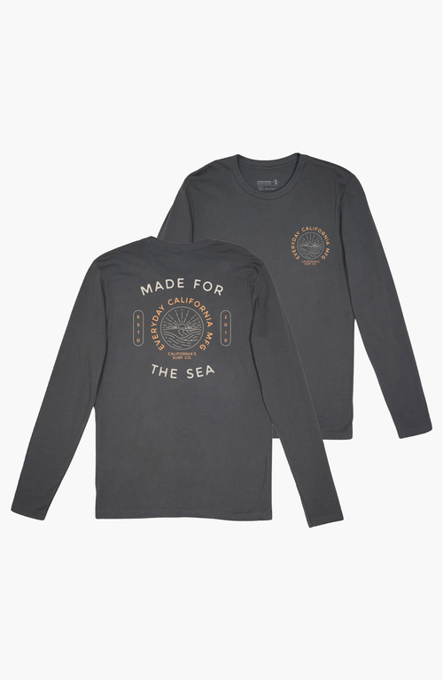 Everyday California Ponto Long Sleeve Tee In Dark Grey