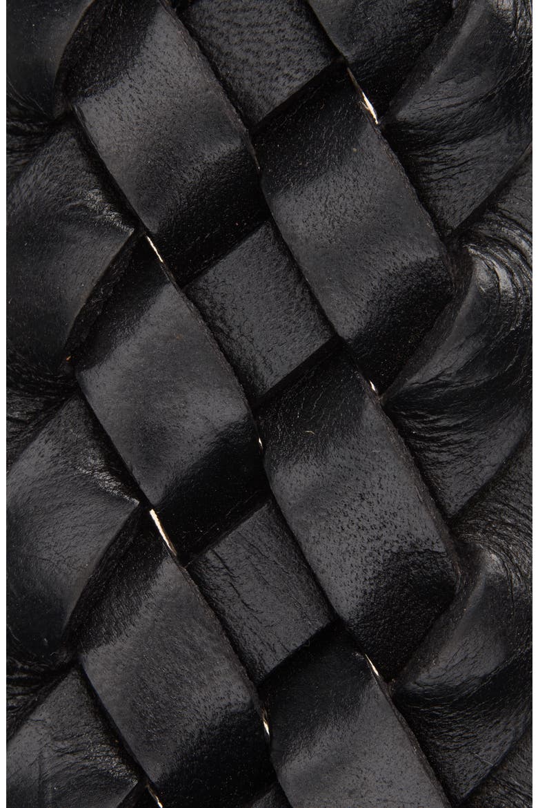 Braided Vachetta Leather Belt, Alternate, color, BLACK