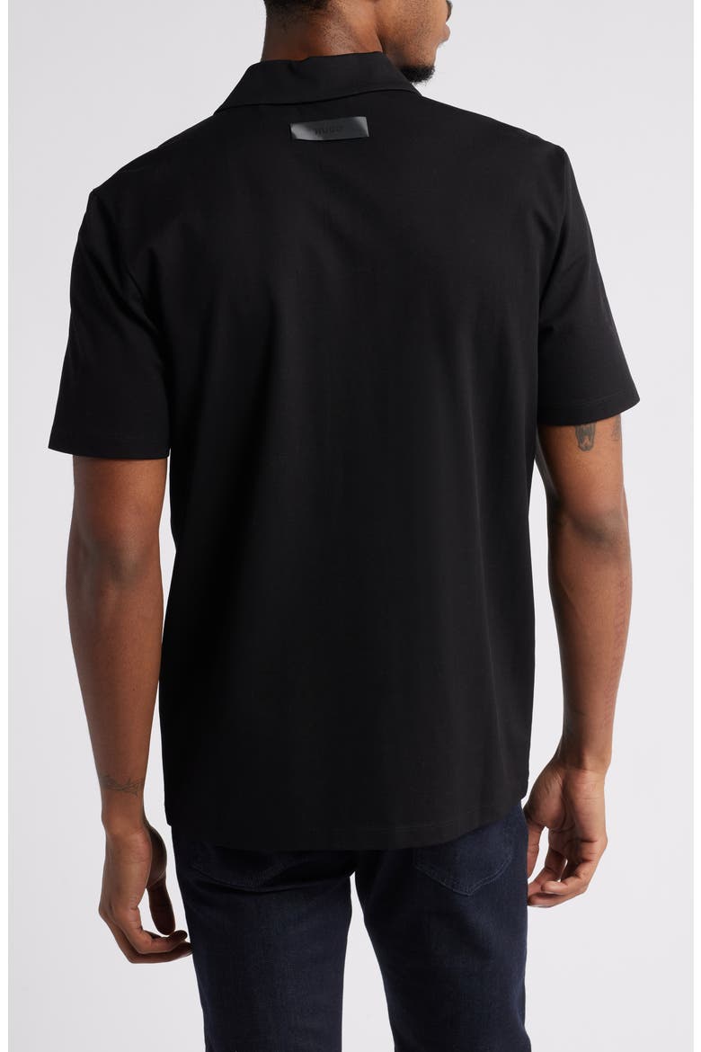 Dimerspolo Johnny Collar Piqué Polo, Alternate, color, BLACK