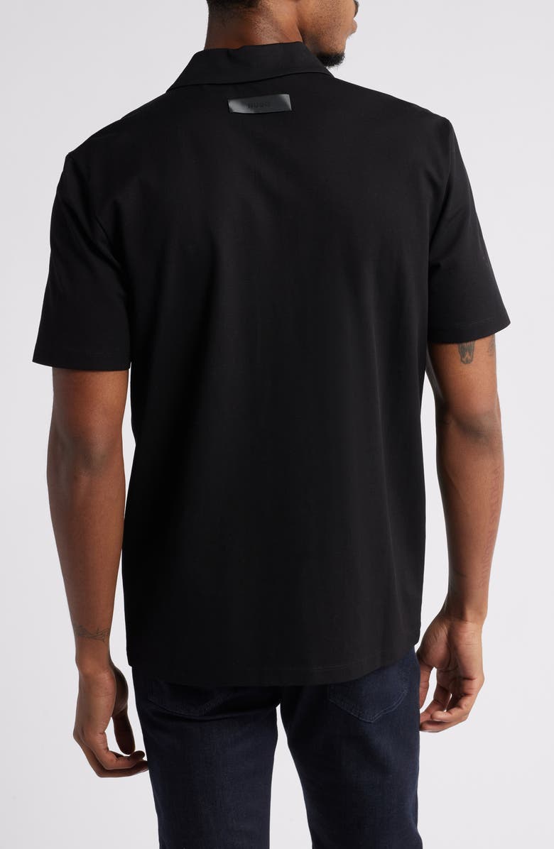 HUGO Dimerspolo Johnny Collar Piqué Polo, Alternate, color, Black