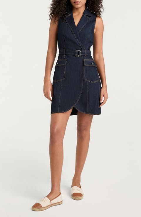Jenessa Sleeveless Denim Dress