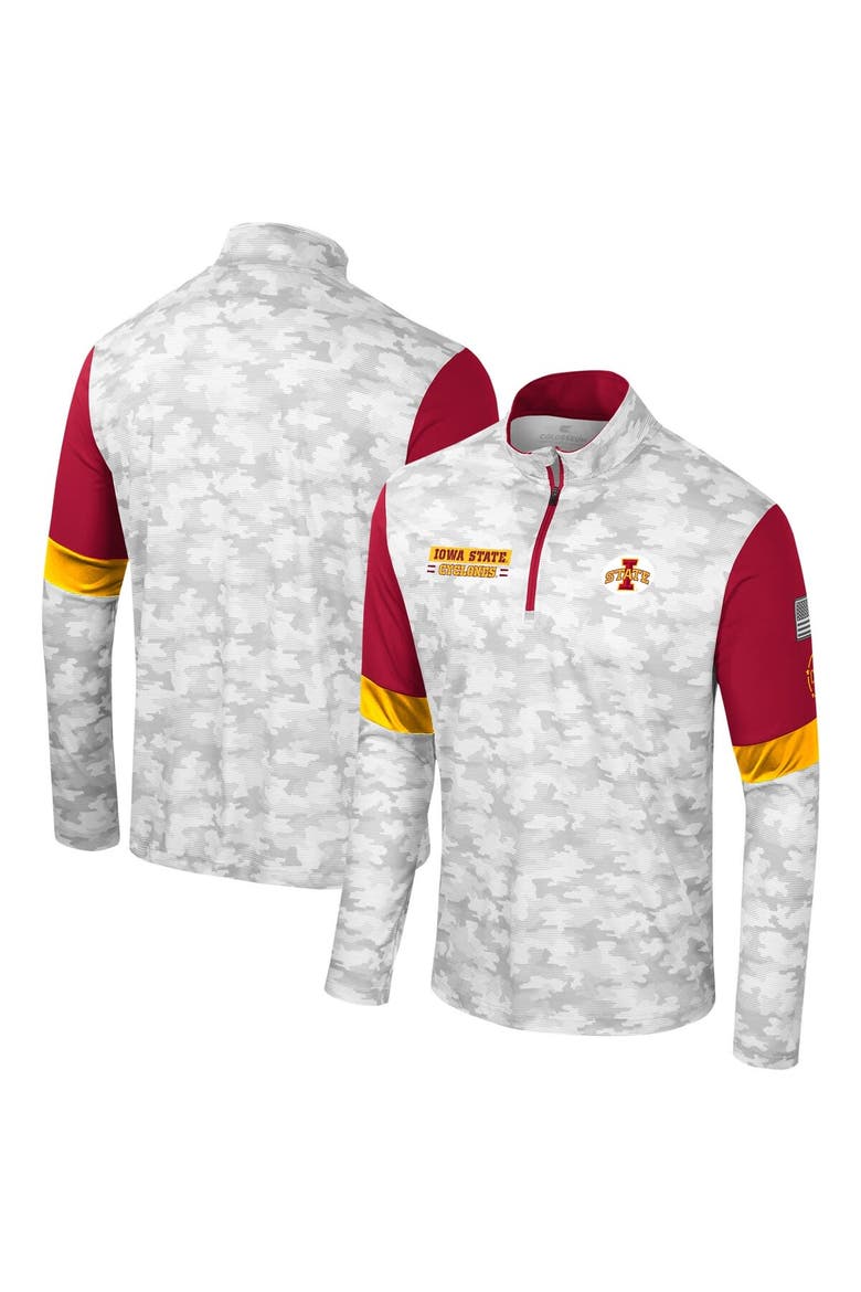 Men's Colosseum  Camo Iowa State Cyclones OHT Military Appreciation Tomahawk Quarter-Zip Windshirt, Main, color, Camo