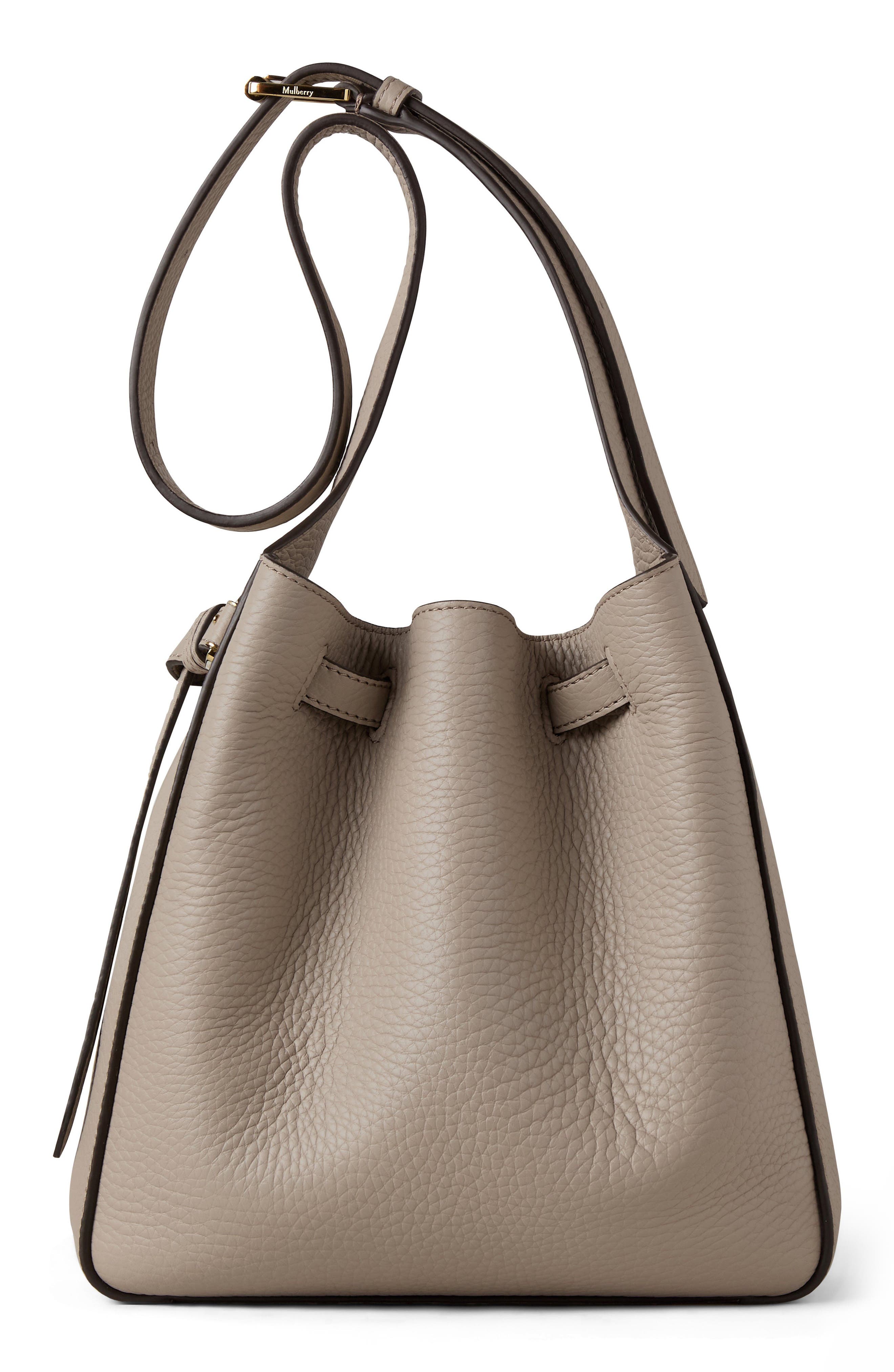 Mulberry Small Lyra Leather Bucket Bag, Main, color, 