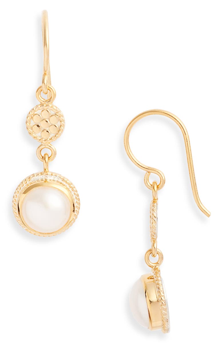 Anna Beck Genuine Pearl Double Drop Earrings, Main, color,
