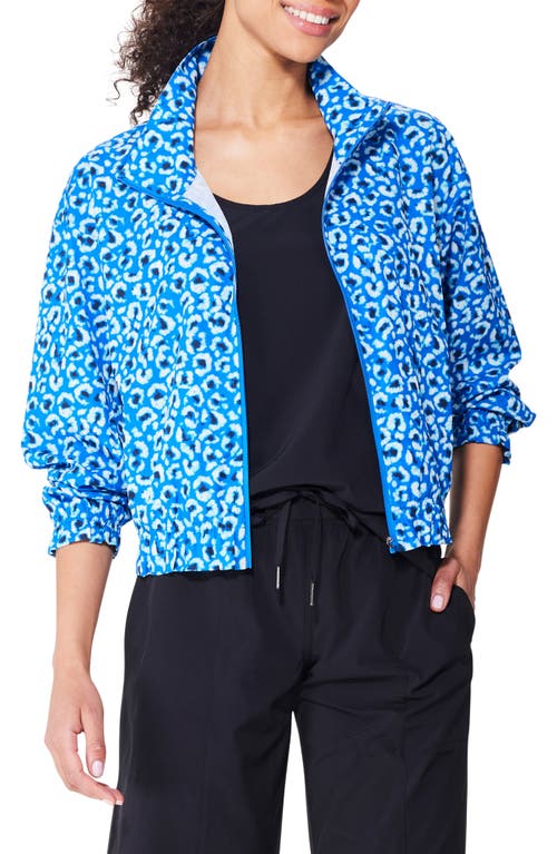 NZ ACTIVE by NIC+ZOE Tech Stretch Crop Jacket in Blue Multi 