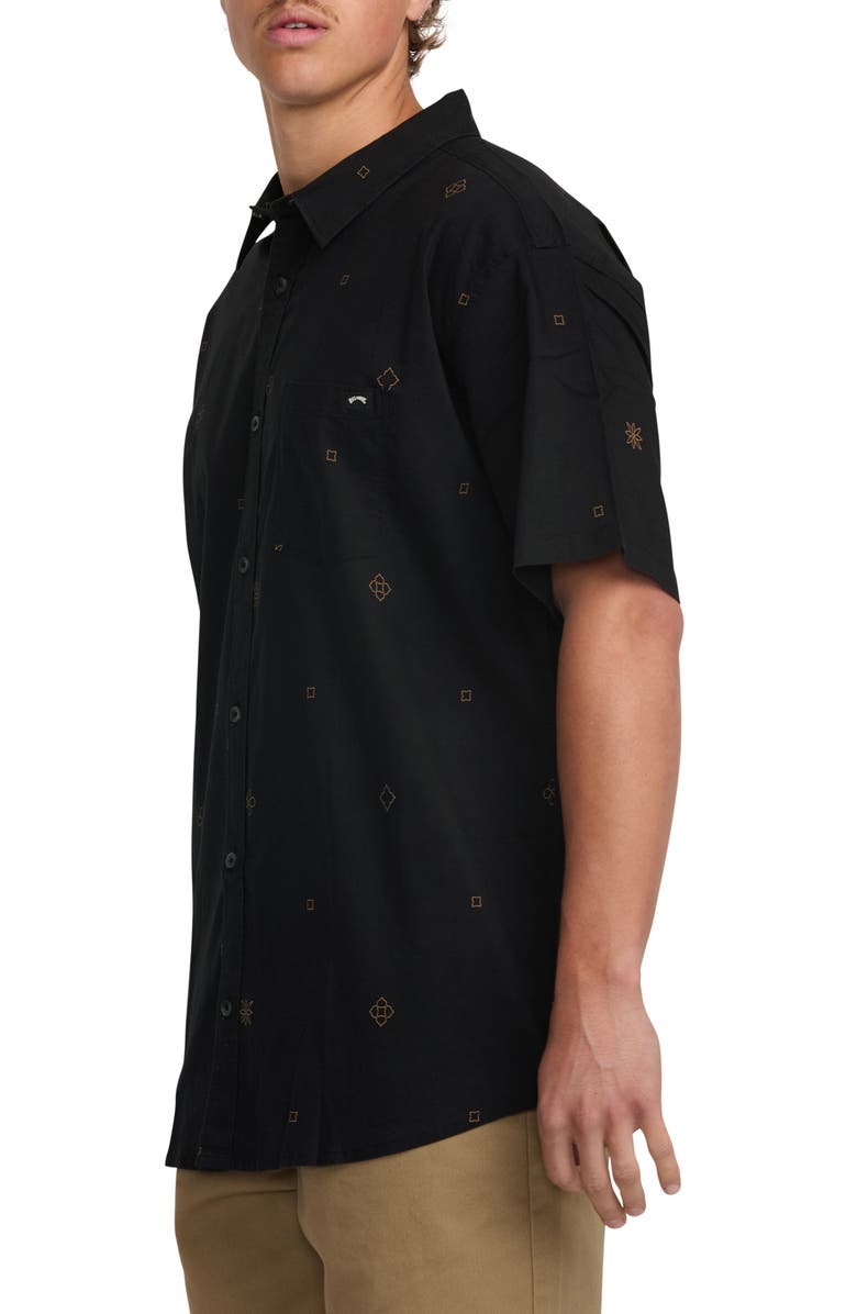 Billabong Sundays Print Short Sleeve Button-Up Shirt, Alternate, color, 