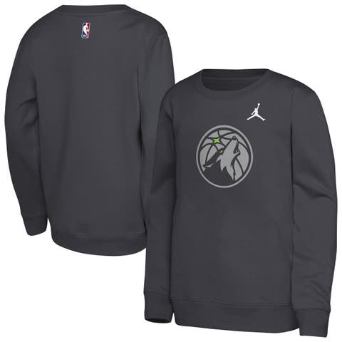 Youth Jordan Brand Gray Minnesota Timberwolves Courtside Statement Edition Sweatshirt
