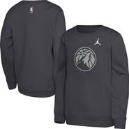 Jordan Brand Youth Jordan Brand Gray Minnesota Timberwolves Courtside Statement Edition Sweatshirt