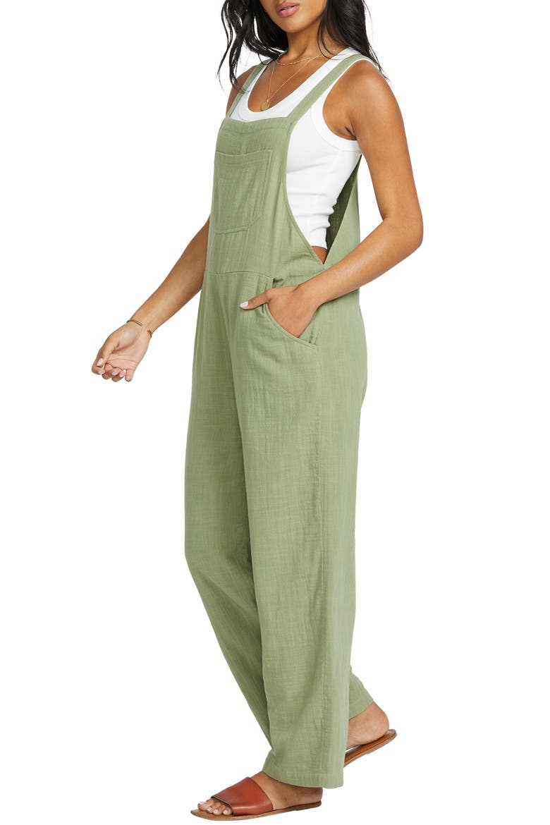 Sunset View Cotton Jumpsuit, Alternate, color, ARMY