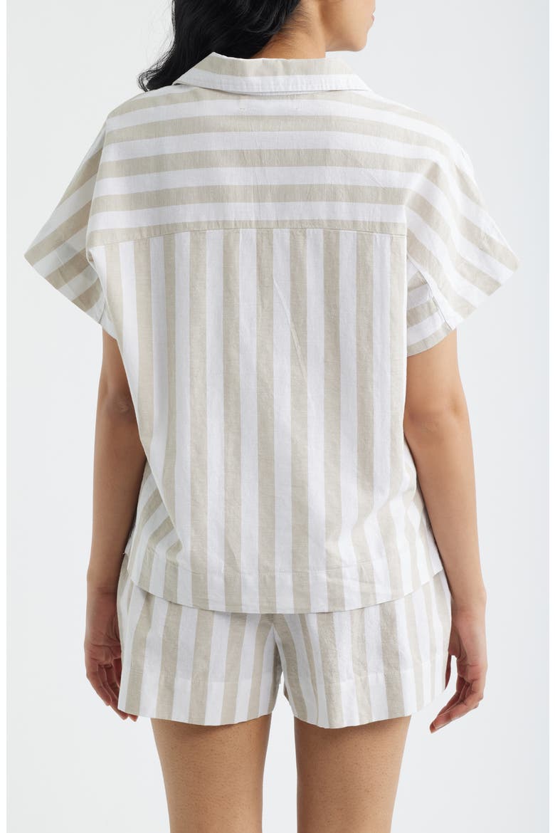 Relaxed Stripe Shirt, Alternate, color, SAND