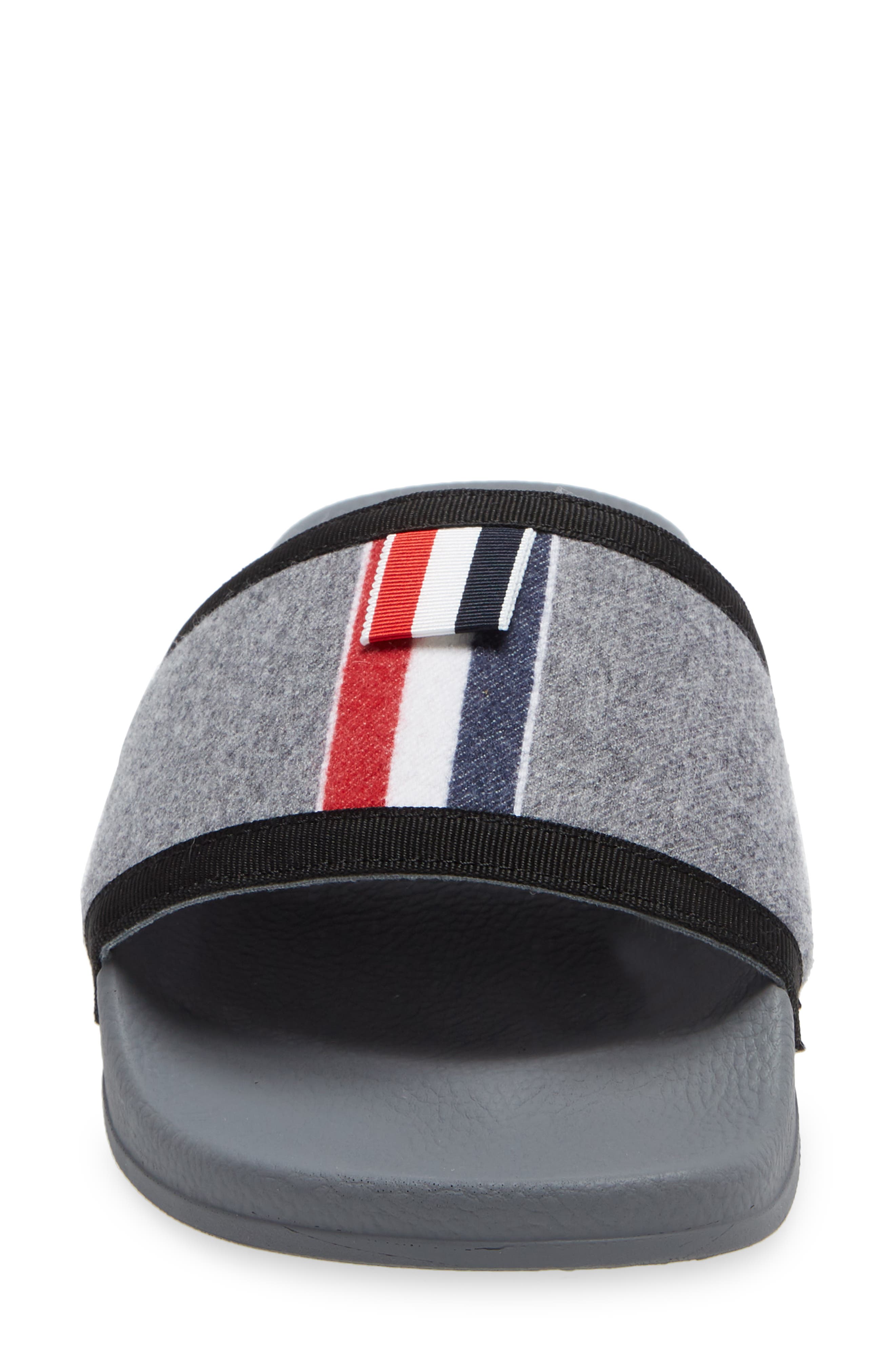 Thom Browne Trompe l'Oeil Wool Slide Sandal, Alternate, color, 