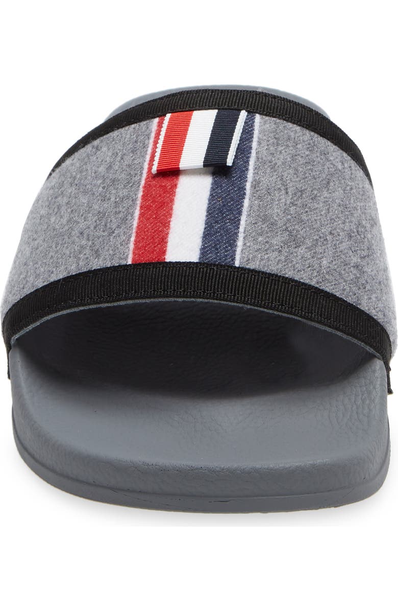 Thom Browne Trompe l'Oeil Wool Slide Sandal, Alternate, color,
