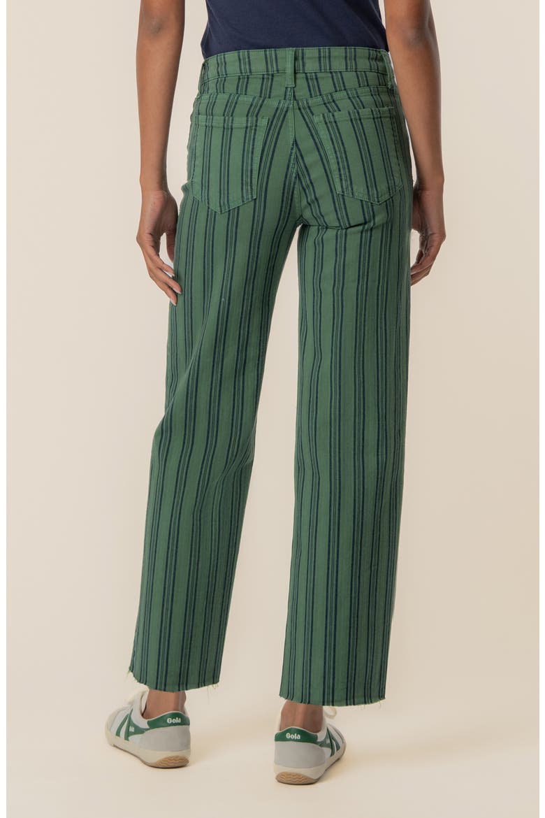Stripe Stripe High Waist Wide Leg Jeans, Alternate, color, MATCHA GREEN