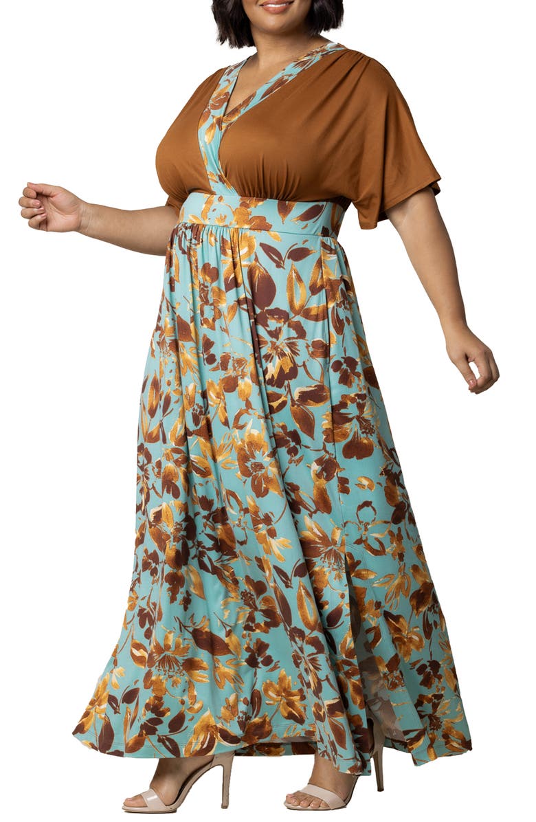 Kiyonna Naomi Stretch Jersey Maxi Dress, Alternate, color, 