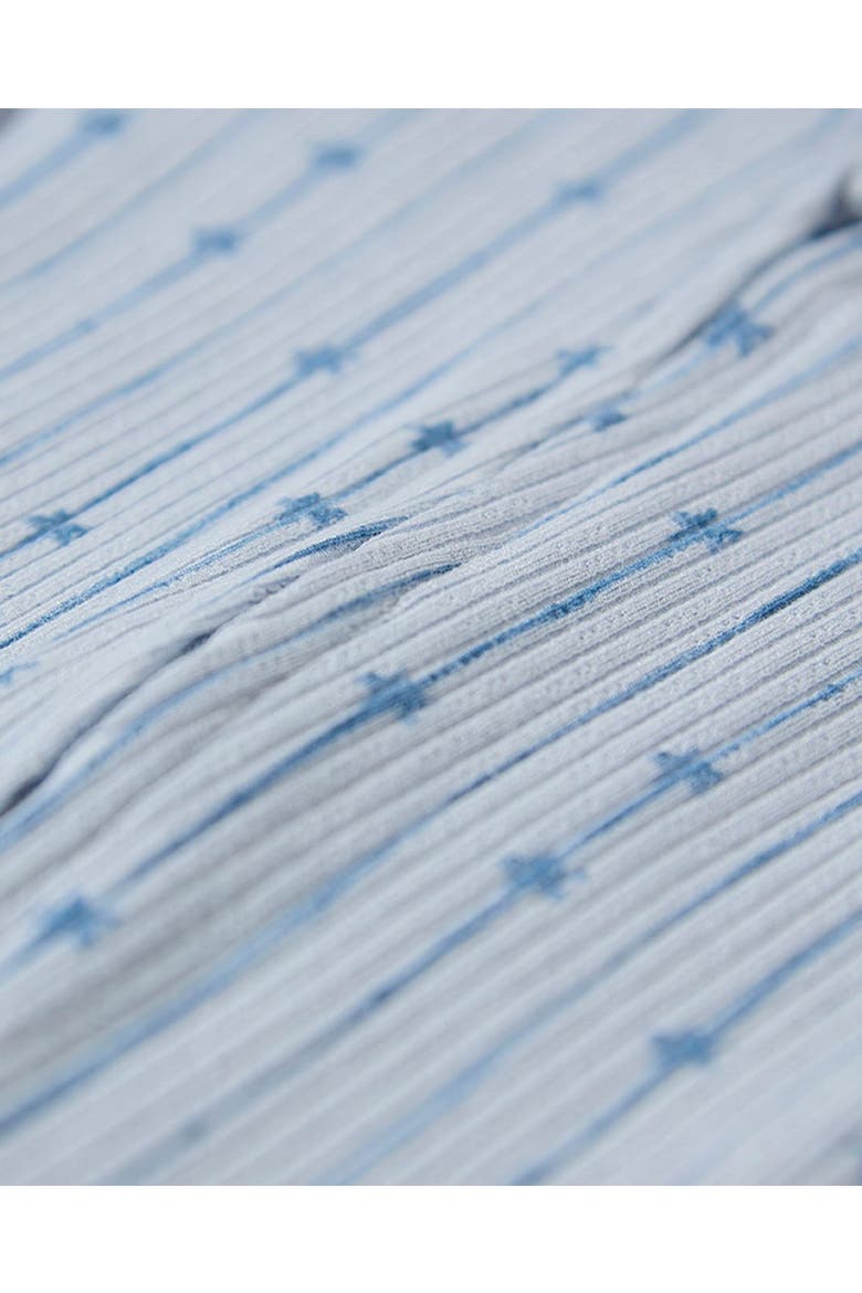 Baby Star Light, Star Bright Pointelle Footie, Alternate, color, Baby Blue