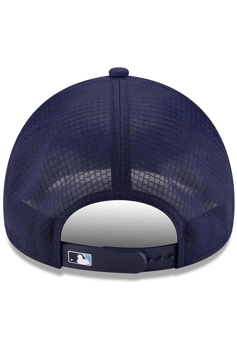 New Era Men's New Era Navy Tampa Bay Rays 2026 Batting Practice Apex 9FORTY Adjustable Trucker Hat, Alternate, color, Navy