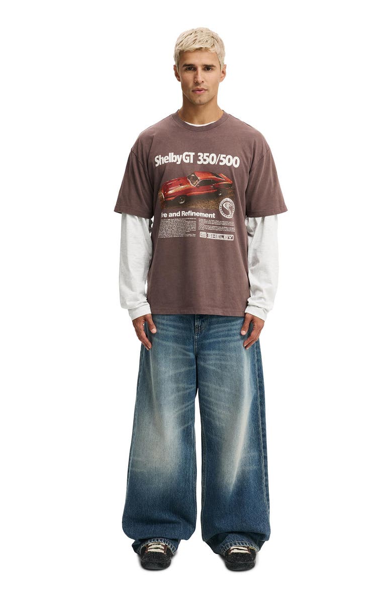 Cotton On Men's Loose Fit License T-Shirt, Alternate, color, Lcn She Washed Chocolate