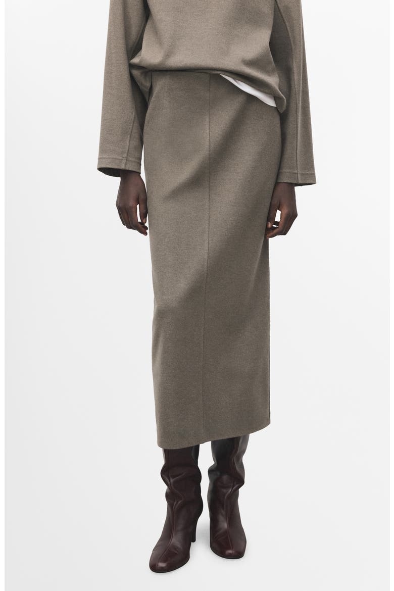 Opening Pencil Skirt, Main, color, MEDIUM BROWN