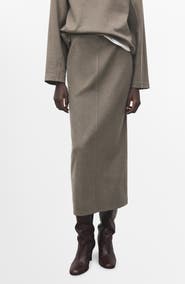 MANGO Opening Pencil Skirt