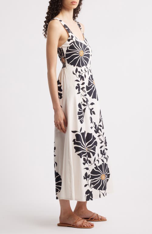 Shop Cleobella Rosalinda Floral Cotton & Linen Maxi Dress In Atropa Print
