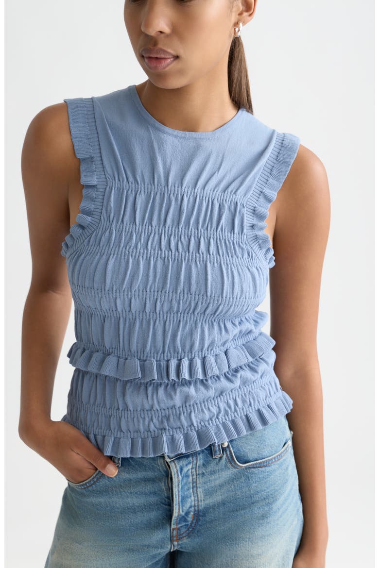 Smocked Tank Top, Alternate, color, INFINITY