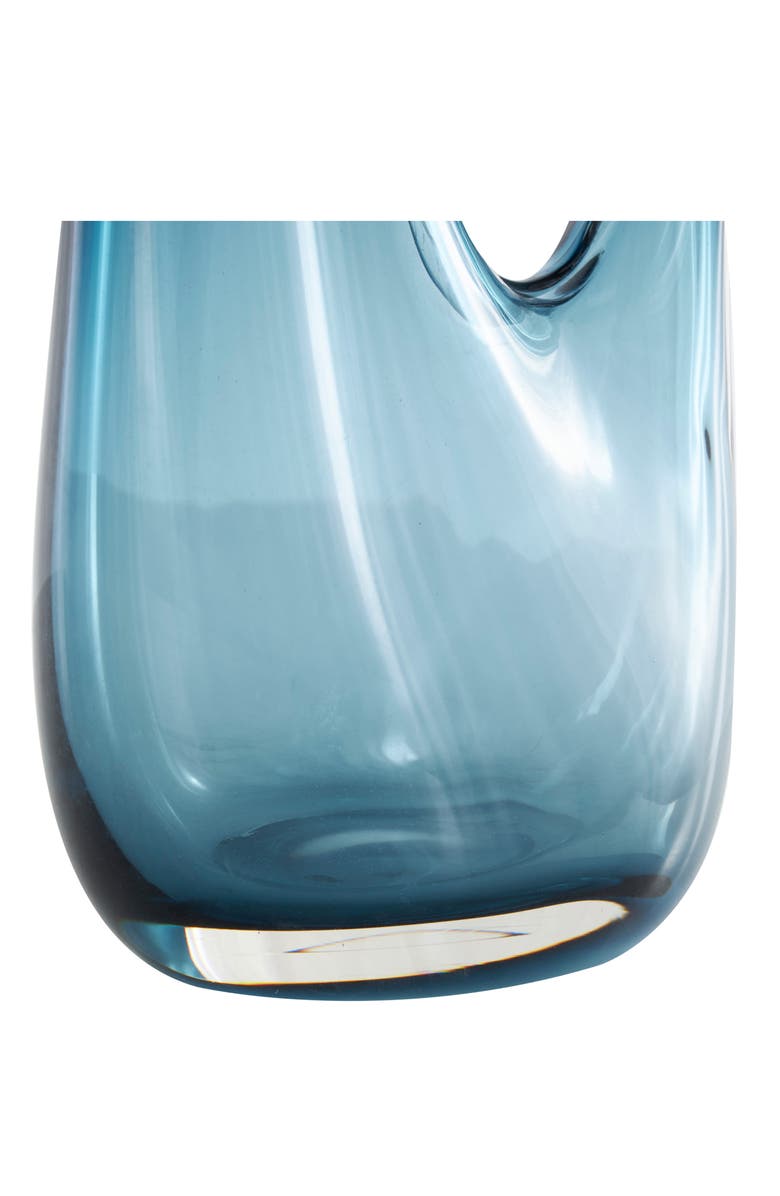 VIVIAN LUNE HOME Glass Vase, Alternate, color, Blue