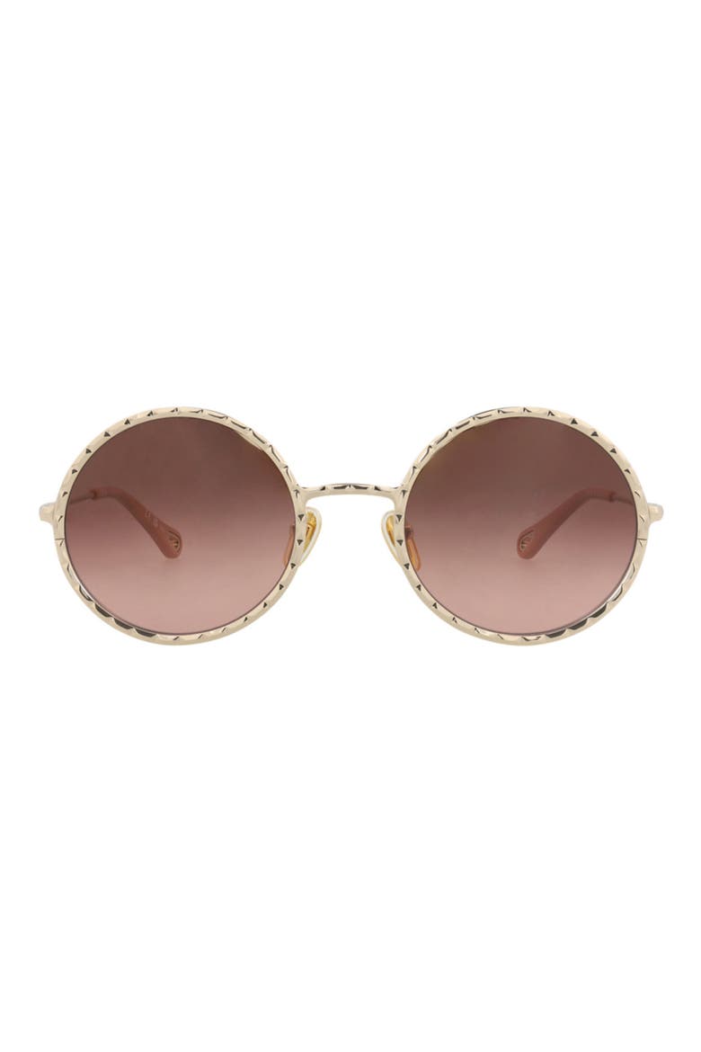 53mm Round Sunglasses, Main, color, GOLD GOLD COPPER