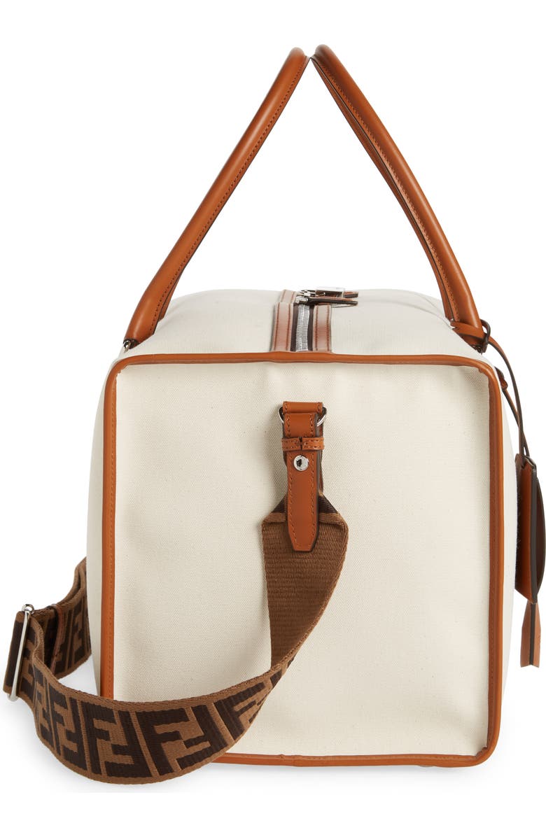 Fendi Logo Canvas Duffel Bag, Alternate, color,