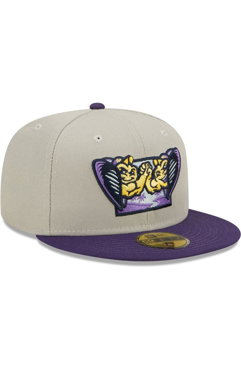 New Era Men's New Era Gray Fort Myers Mighty Mussels Authentic Collection Team Alternate 59FIFTY Fitted Hat, Alternate, color, Gray