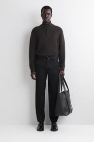 COS Belted Cotton Regular-Fit Straight-Leg Pants
