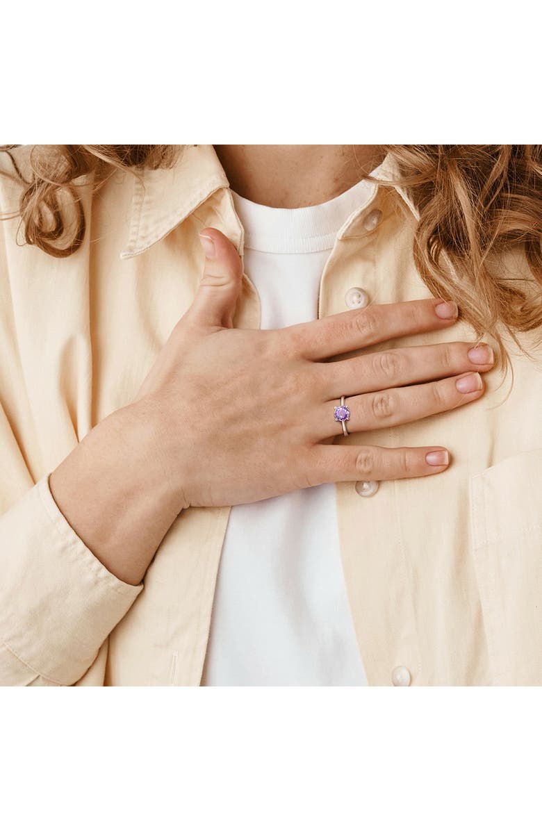 DELMAR Amethyst Solitaire Ring, Alternate, color, Purple