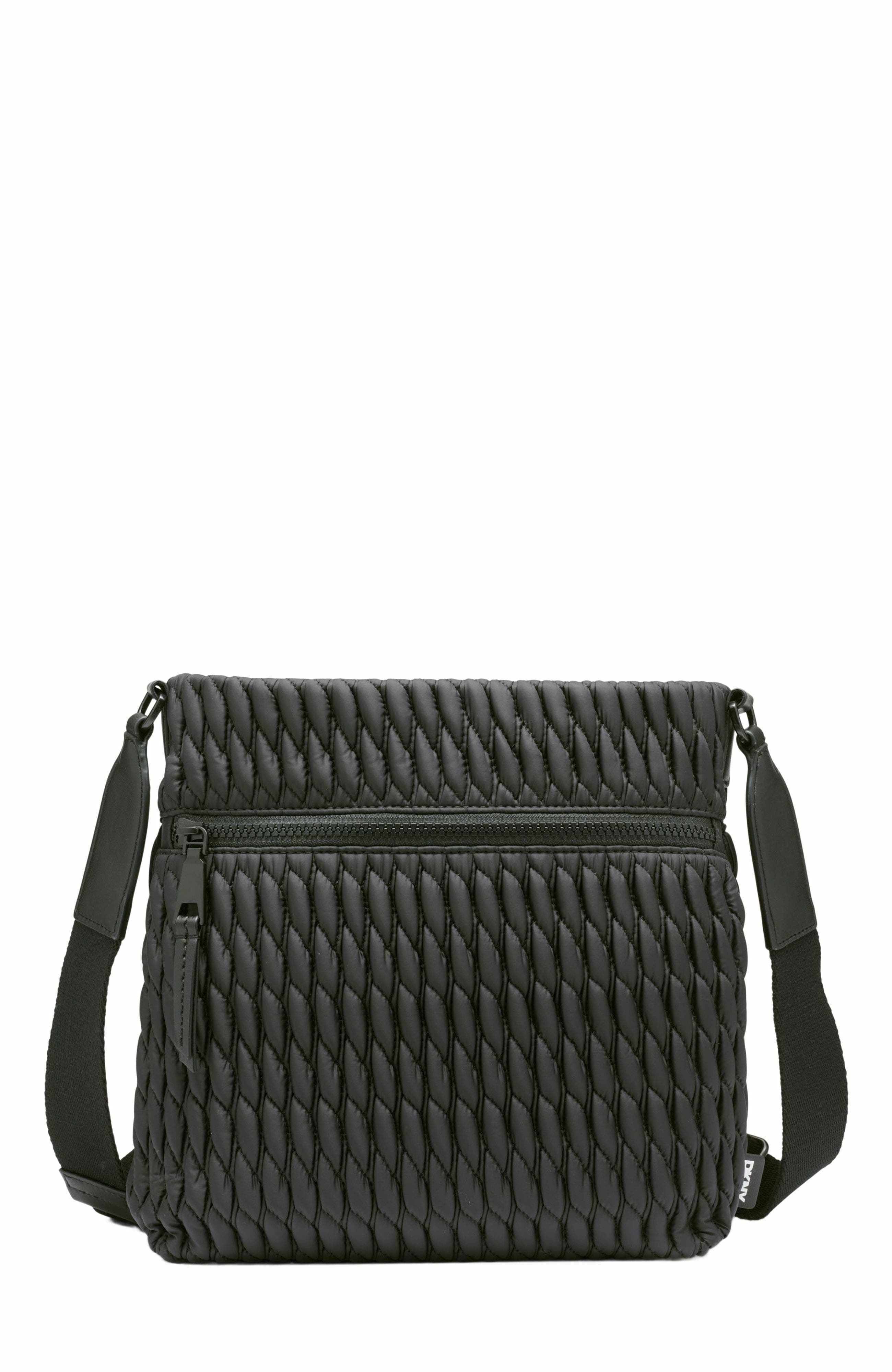 DKNY Mack Nylon Crossbody Bag, Main, color, Black/Black