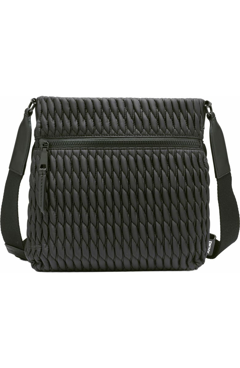 DKNY Mack Nylon Crossbody Bag, Main, color, Black/Black
