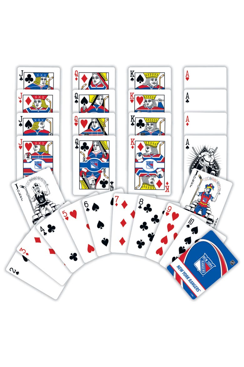 New York Rangers Playing Cards, Alternate, color, Multicolor