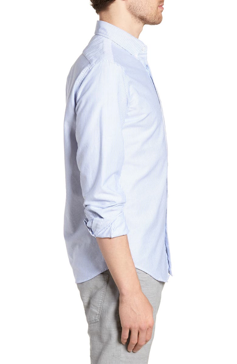 J.Crew Slim Fit Stretch Stripe Pima Cotton Oxford Shirt, Alternate, color,