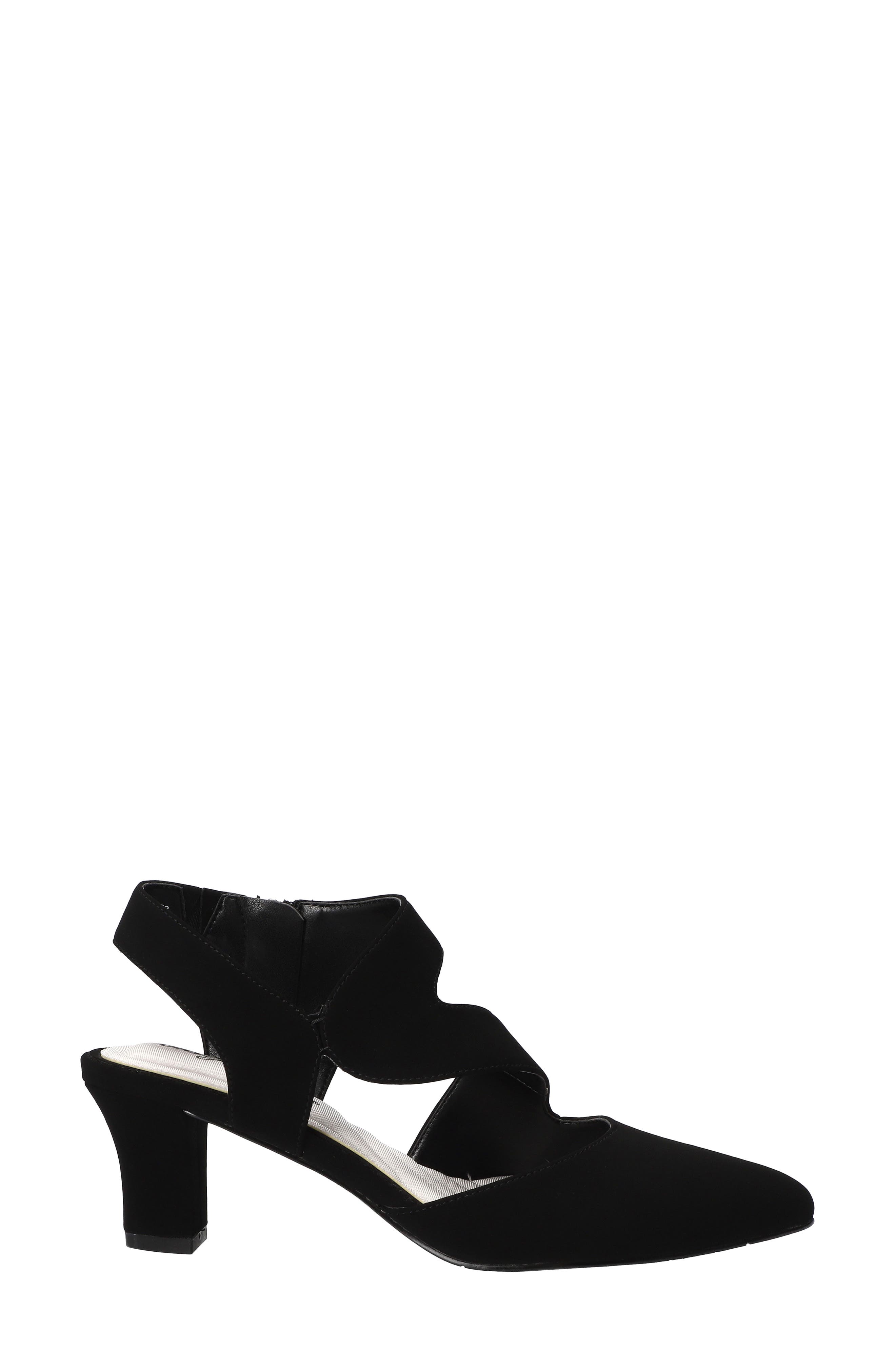 EASY STREET Venue Strappy Pump - Wide Width Available, Alternate, color, Black Lamy/ Gore