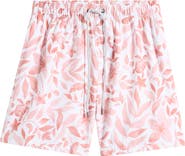 Vintage Summer Print Volley Swim Trunks