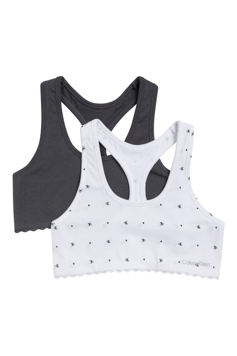 Kids' 2-Pack Bralettes, Main, color, BK TINY HEART