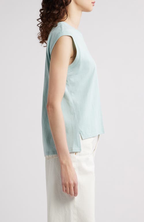 TREASURE & BOND TREASURE & BOND PLEAT BACK COTTON MUSCLE TANK