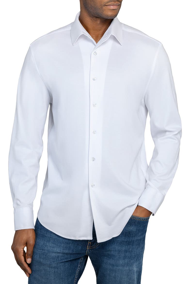 Solid Knit Long Sleeve Basic, Main, color, WHITE