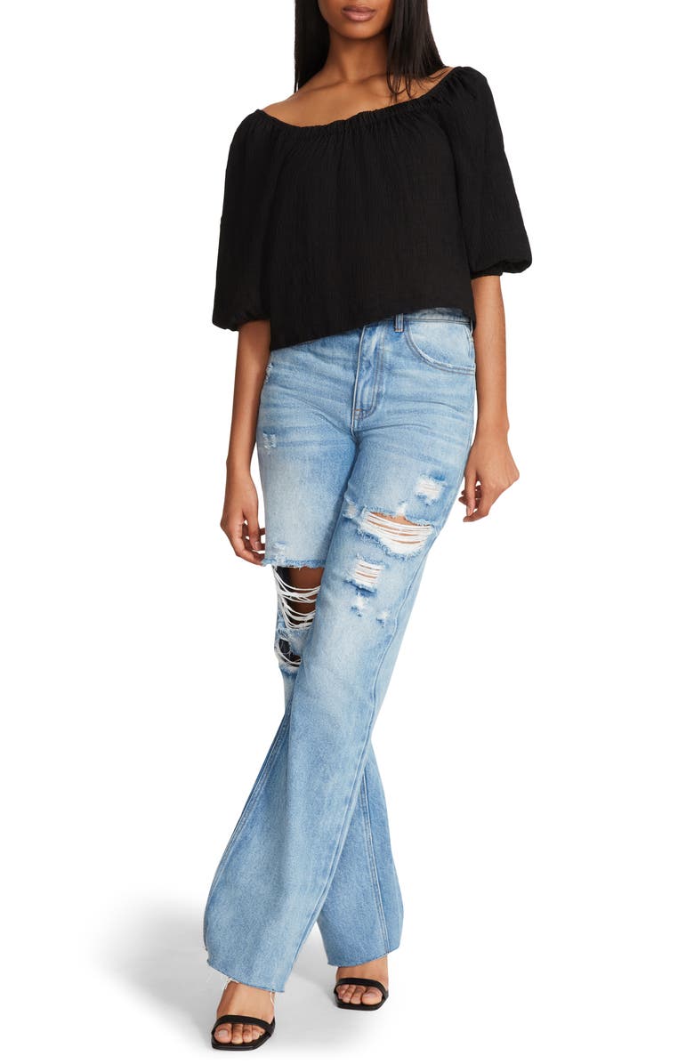 BB Dakota by Steve Madden BB Dakota Peregrine Puff Sleeve Top, Alternate, color, 