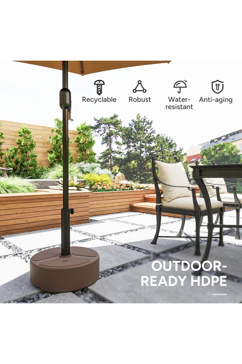 Patio Umbrella Base Holder, Alternate, color, Brown