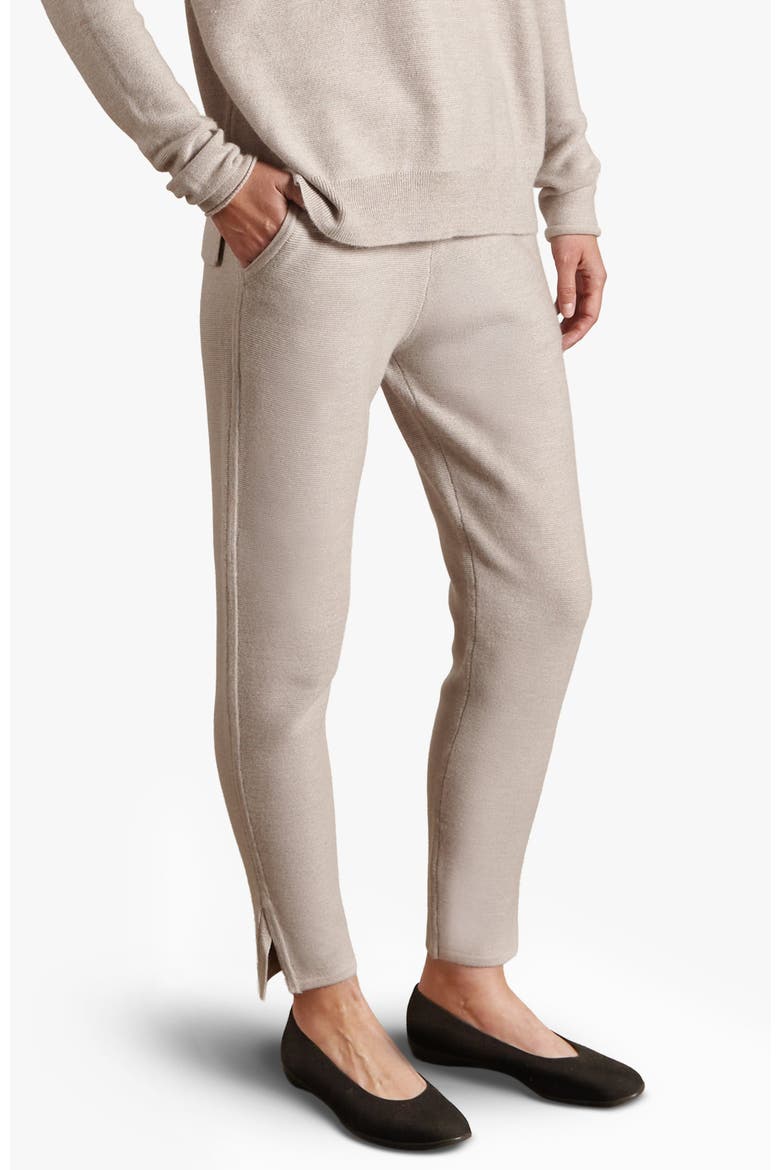 LUXE SLIM PANTS IN CASHWOOL, Main, color, Oyster