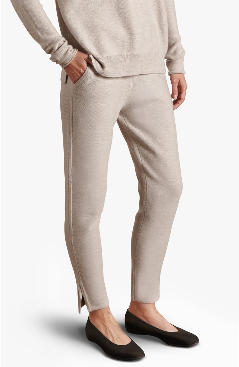 oyun LUXE SLIM PANTS IN CASHWOOL, Main, color, Oyster