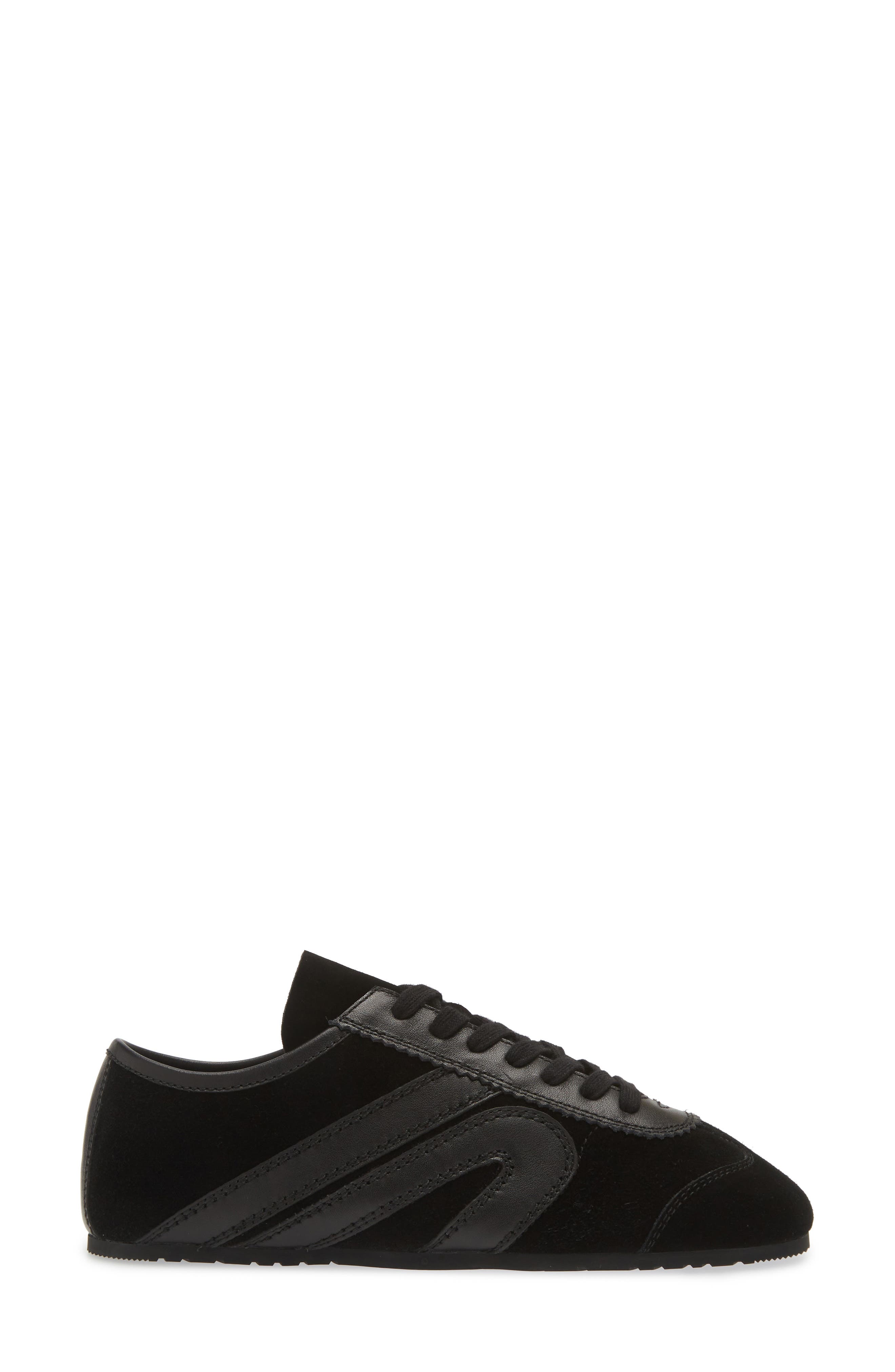 Jeffrey Campbell Aleta Sneaker, Alternate, color, Black Suede Combo