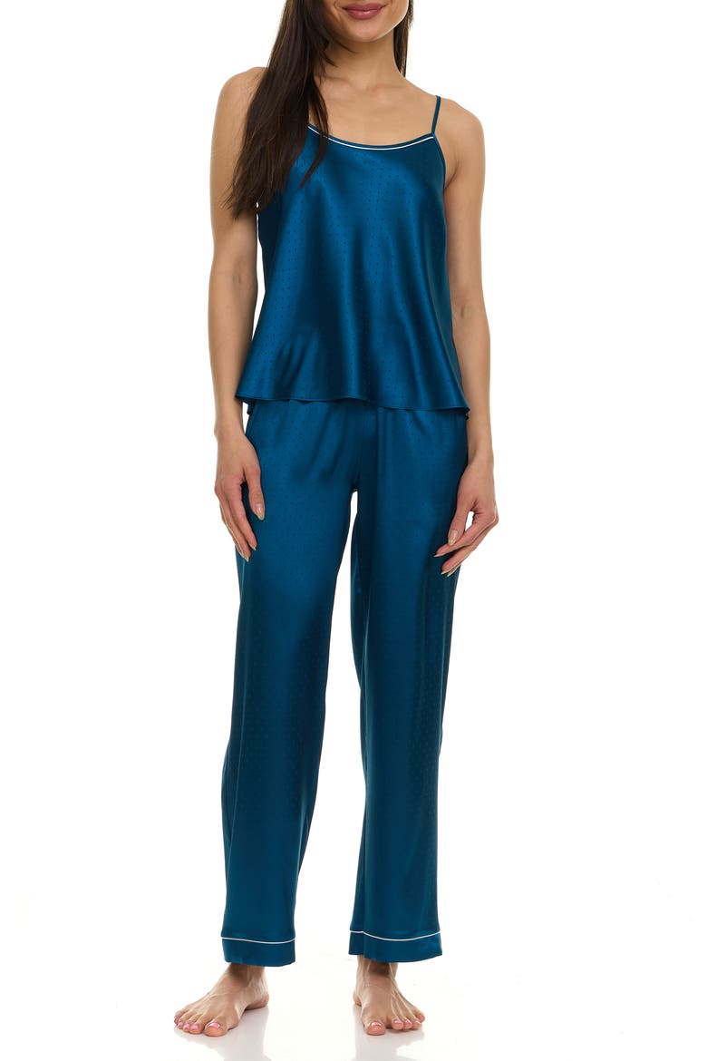 Jamie 2.0 3-Piece Pin Dot Travel Pajamas, Main, color, PRADA BLUE
